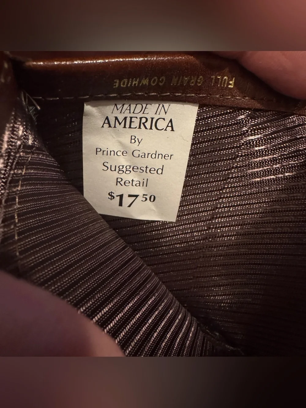 Vintage Prince Gardner Brown Leather 
